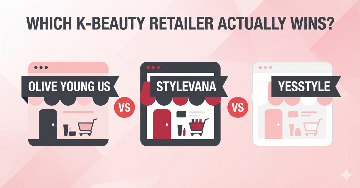 Olive Young US vs Stylevana vs YesStyle comparison